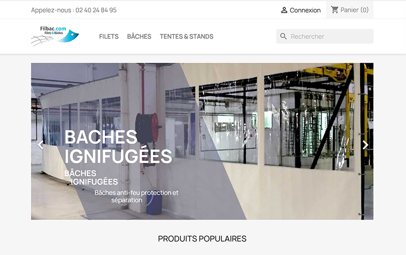 création site e-commerce Filbac