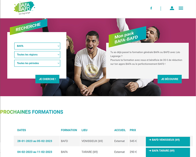 Site web Bafa Bafd