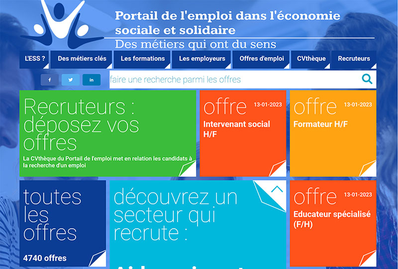 Site internet Emploi Ess