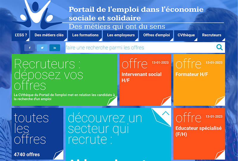 création site internet emploi ess