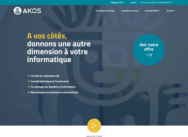 création site internet akos